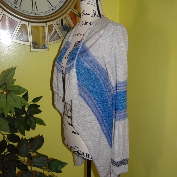 Xhilaration Gray Blue Open Cardigan - Picture 2 of 4